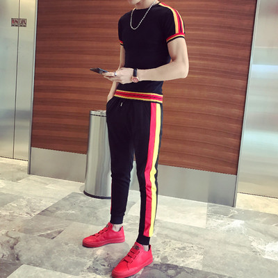 Sportos férfi szett színes szegéllyel két modellben