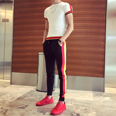 Sportos férfi szett színes szegéllyel két modellben