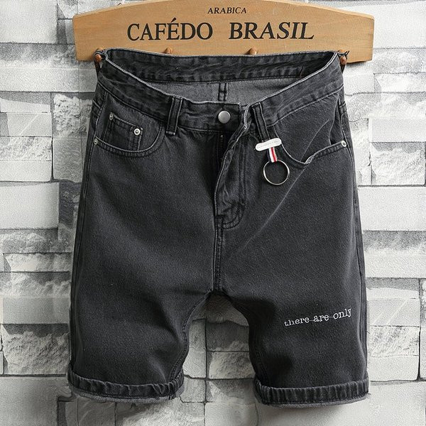 Παντελόνια denim για άνδρες με έγχρωμη επιγραφή