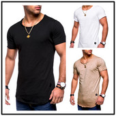 Τρέχον μπλουζάκι άνδρας με λαιμόκοψη σε διάφορα χρώματα