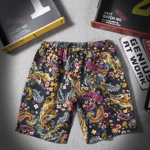 Pantaloni scurți casual pentru bărbați, cu model, cu cravate