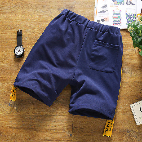 Pantaloni scurți casual pentru bărbați, în trei culori, cu margini galbene