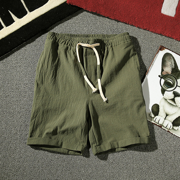 Pantaloni scurți casual barbatesti in mai multe culori cu cravate