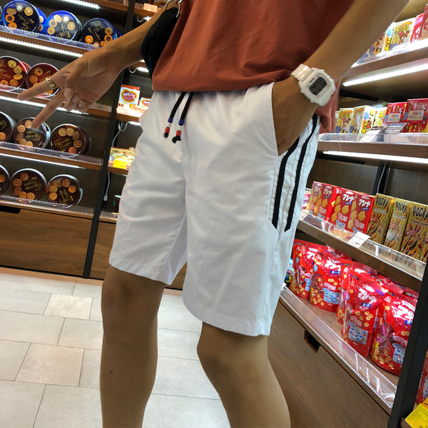 Alkalmi férfi rövidnadrág több színben, színes szegéllyel