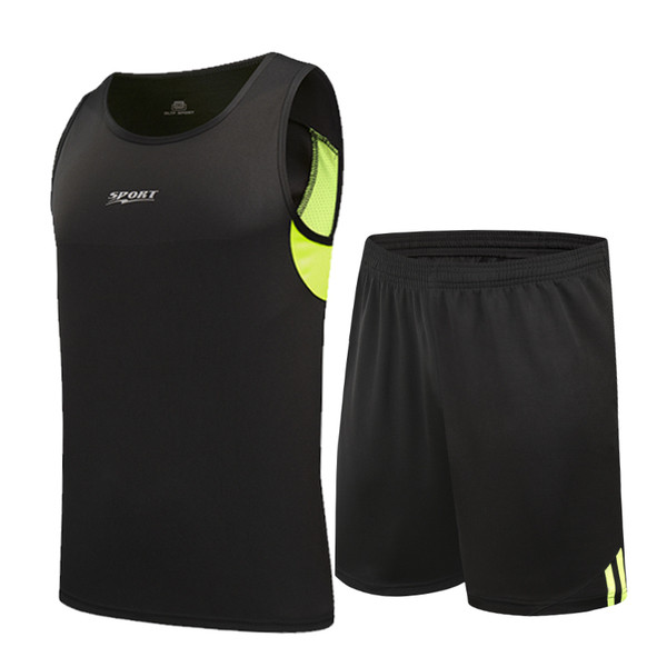 Férfi sport szett, amely tartalmaz egy felsőt és rövidnadrágot több színben