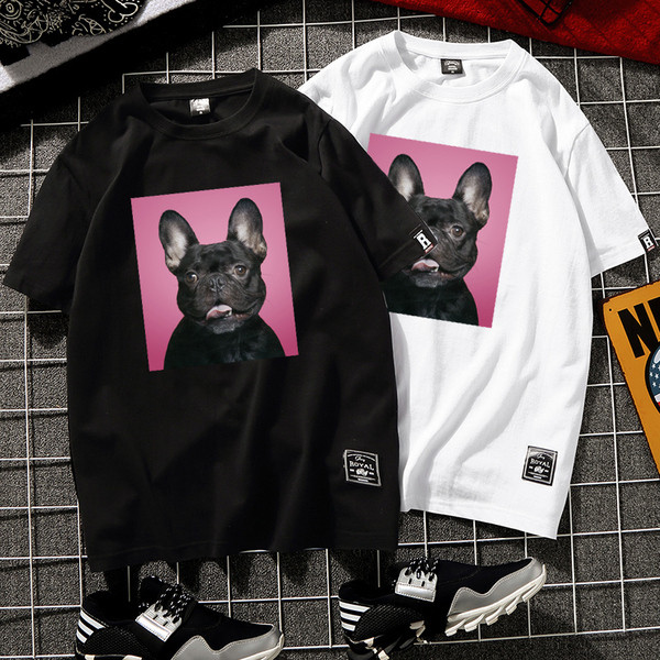 Alkalmi férfi póló fehér és fekete rátéttel