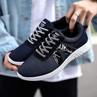 Férfi sportcipő fekete, kék és szürke színben