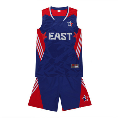 Αθλητικό σετ ανδρών που περιλαμβάνει jingle και σορτς σε κόκκινο και μπλε χρώμα