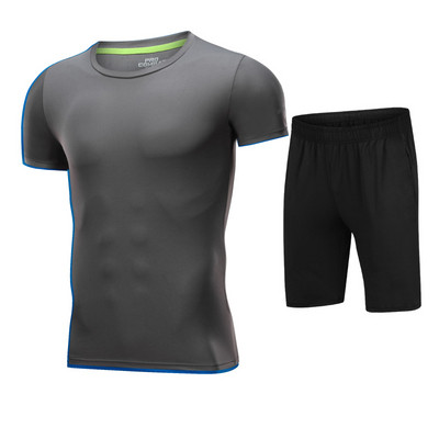 Férfi sportkészlet két részből - póló és rövidnadrág több színben