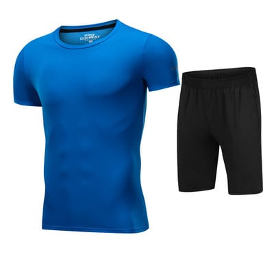 Ανδρικό αθλητικό σετ δύο τεμαχίων - μπλουζάκι και σορτς σε διάφορα χρώματα