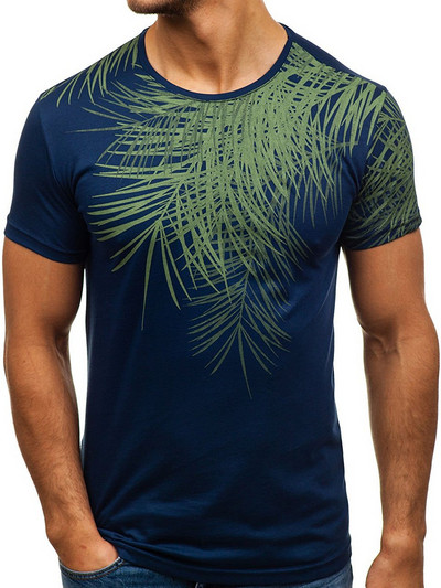 Modern férfi póló rátéttel több színben