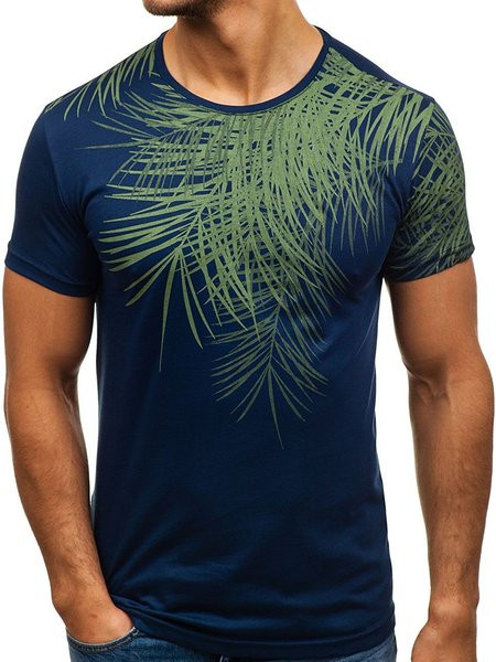 Modern férfi póló rátéttel több színben