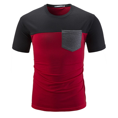 Tricou casual barbatesc cu buzunar in mai multe culori