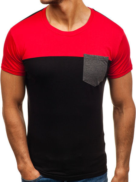 Tricou casual barbatesc cu buzunar in mai multe culori