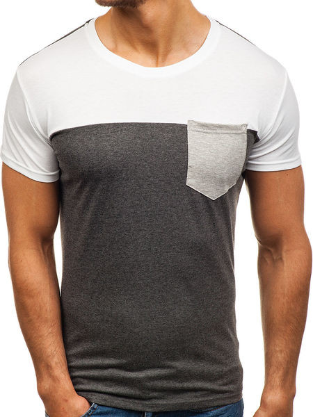 Tricou casual barbatesc cu buzunar in mai multe culori