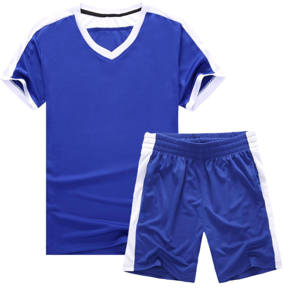 Set casual pentru bărbați care include un tricou cu decolteu în V și pantaloni scurți în mai multe culori