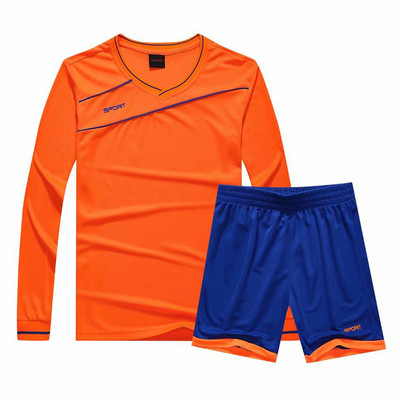 Set sport barbati din doua parti - bluza cu maneci lungi si pantaloni scurti in mai multe culori