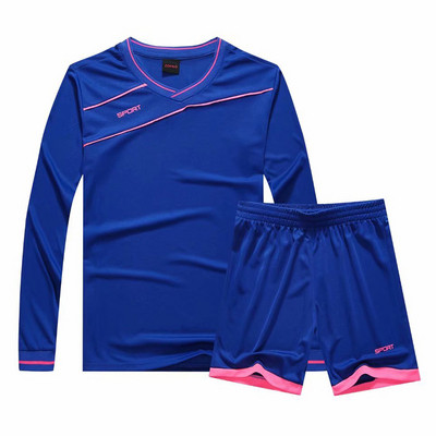 Set sport barbati din doua parti - bluza cu maneci lungi si pantaloni scurti in mai multe culori