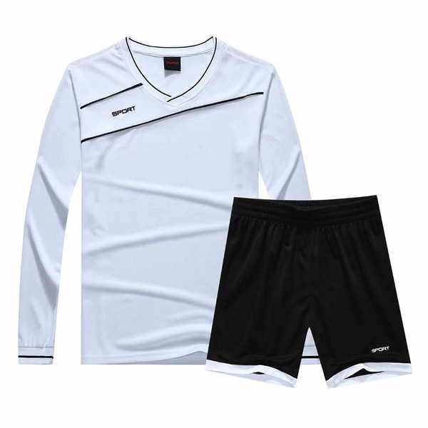 Set sport barbati din doua parti - bluza cu maneci lungi si pantaloni scurti in mai multe culori