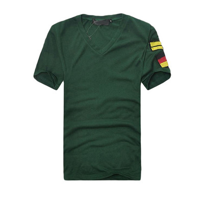 Férfi pamut póló V-nyakkal, több színben