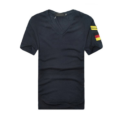 Férfi pamut póló V-nyakkal, több színben
