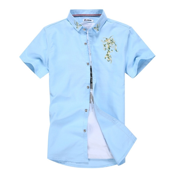 Aktuális férfi ing három színben hímzéssel és gombokkal