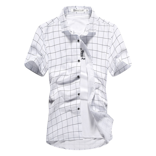 Férfi ing Vékony modell rövid ujjú három színben