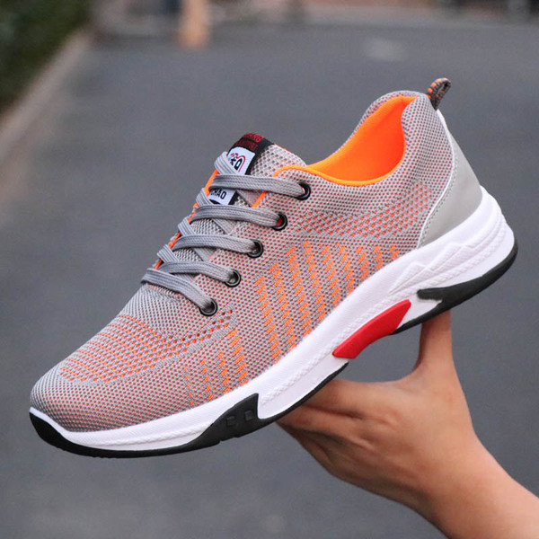 Adidasi sport barbati cu talpa inalta si sireturi in trei culori