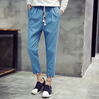 Модерен мъжки панталон в няколко цвята- Slim модел