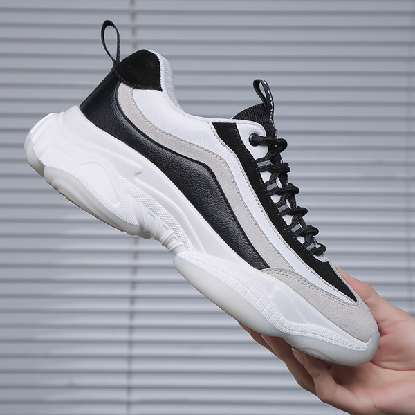 Új, vastag talpú férfi tornacipő két színben