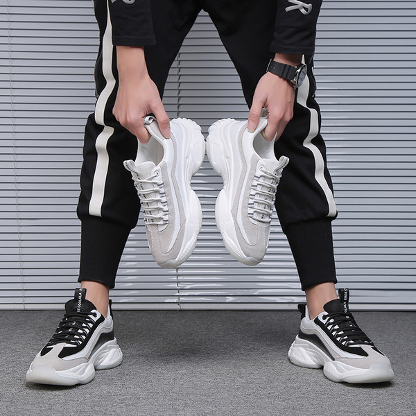 Új, vastag talpú férfi tornacipő két színben