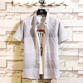 Alkalmi férfi ing rövid ujjal, két színben