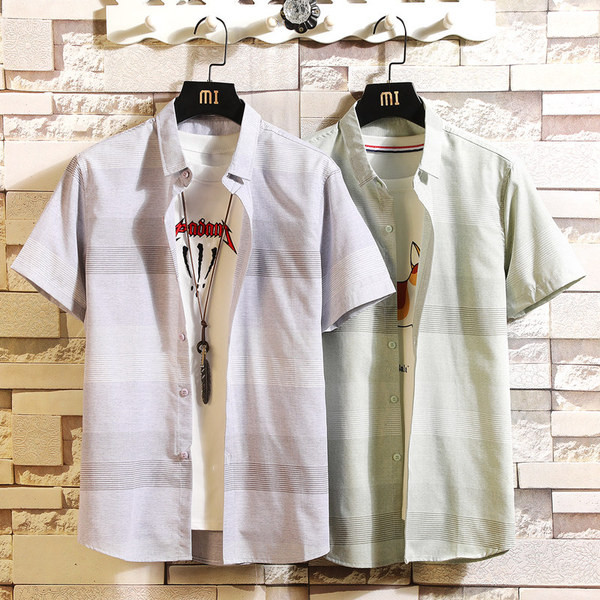 Alkalmi férfi ing rövid ujjal, két színben