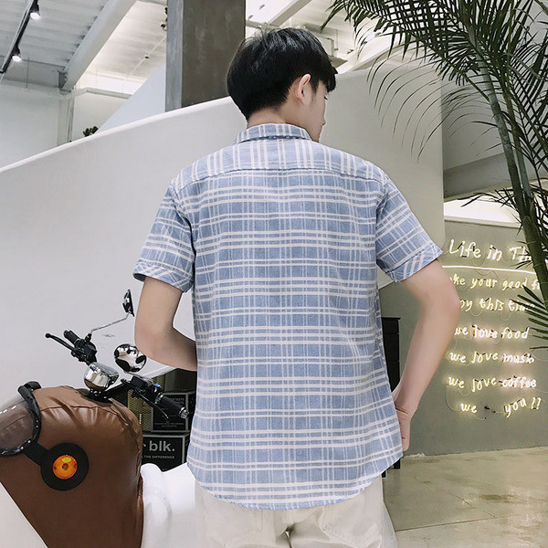 Kockás férfi ing rövid ujjal, két színben