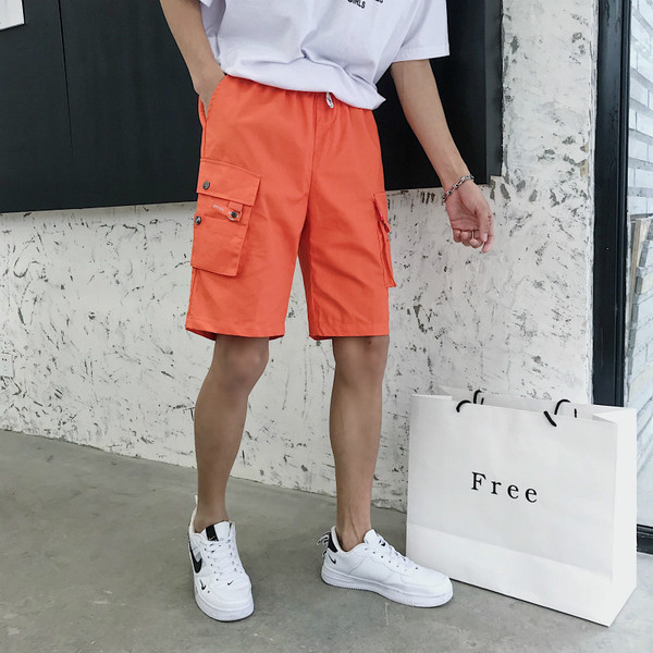 Pantaloni scurți moderni pentru bărbați cu buzunare și cravate în diferite culori