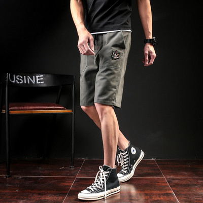 Pantaloni scurți casual pentru bărbați cu emblemă în patru culori