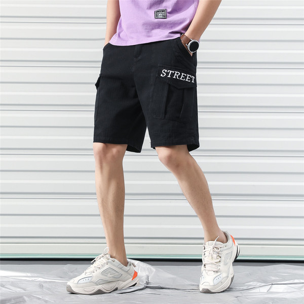Pantaloni scurți la modă pentru bărbați cu inscripție în trei culori
