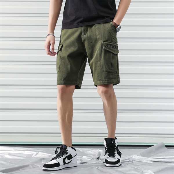 Pantaloni scurți la modă pentru bărbați cu inscripție în trei culori