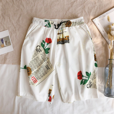 Lezser férfi rövidnadrág két színben virágmotívumokkal