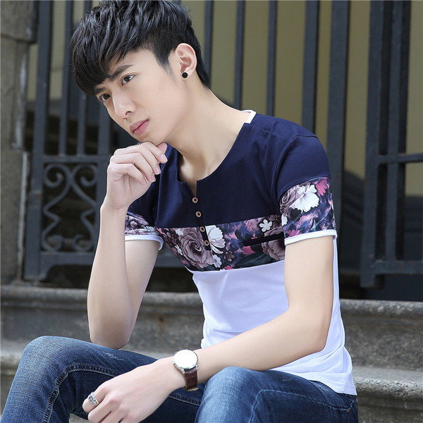 Modern férfi póló gombokkal három színben