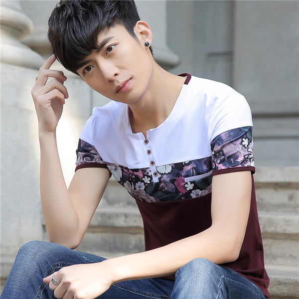 Modern férfi póló gombokkal három színben