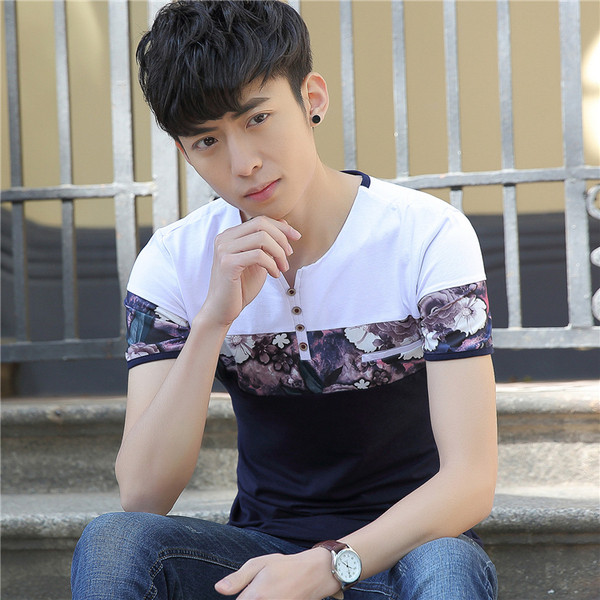 Modern férfi póló gombokkal három színben