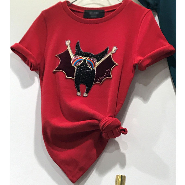 Tricou elegant de damă cu broderie în trei culori