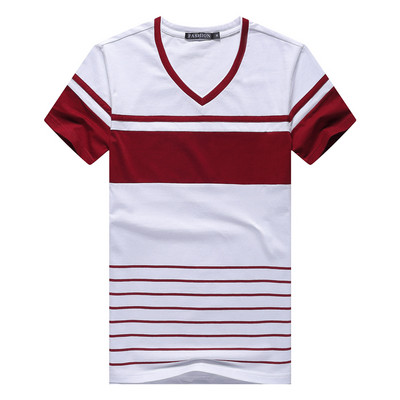 Aktuális V-nyakú férfi póló, két színben