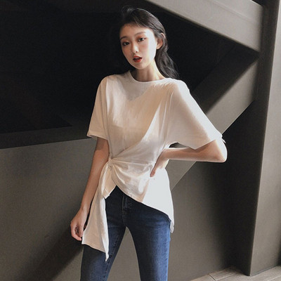 Alkalmi női aszimmetrikus póló három színben