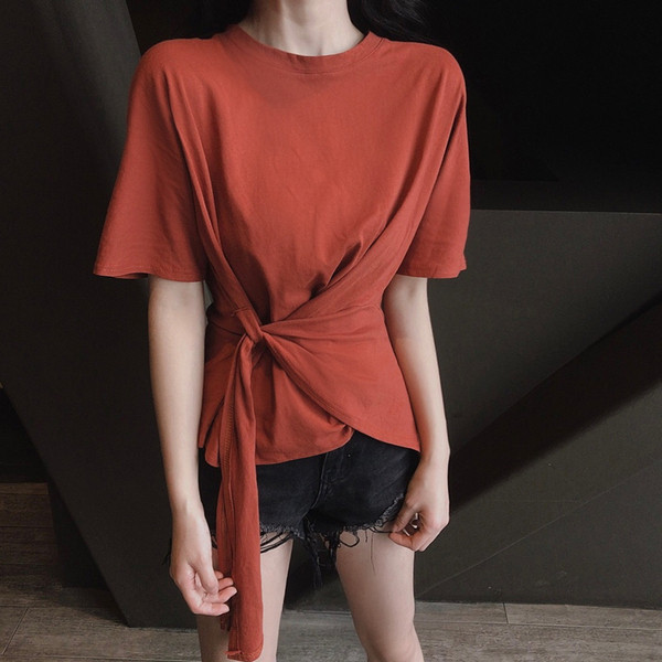 Alkalmi női aszimmetrikus póló három színben