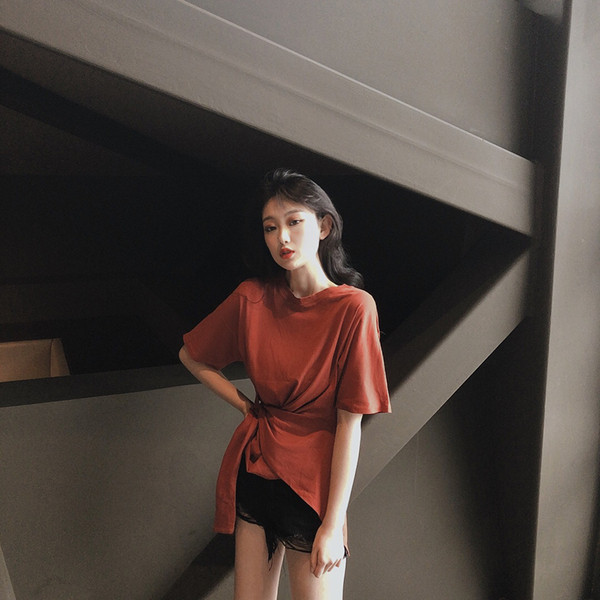 Alkalmi női aszimmetrikus póló három színben