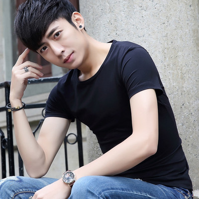 Rövid ujjú férfi póló - sima modell három színben