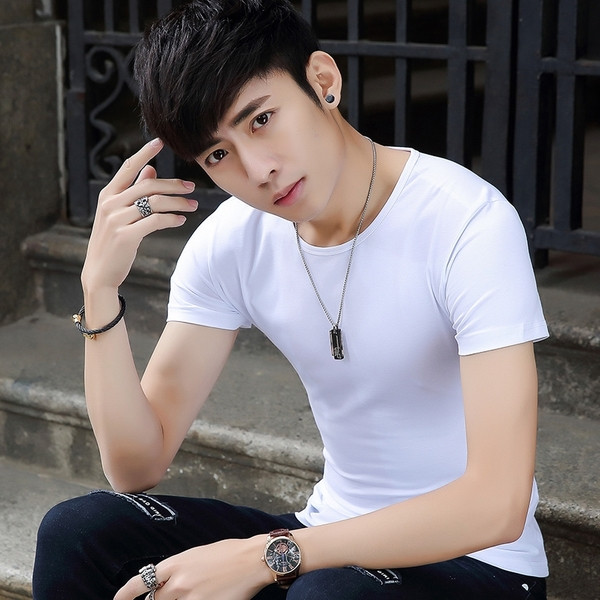 Rövid ujjú férfi póló - sima modell három színben