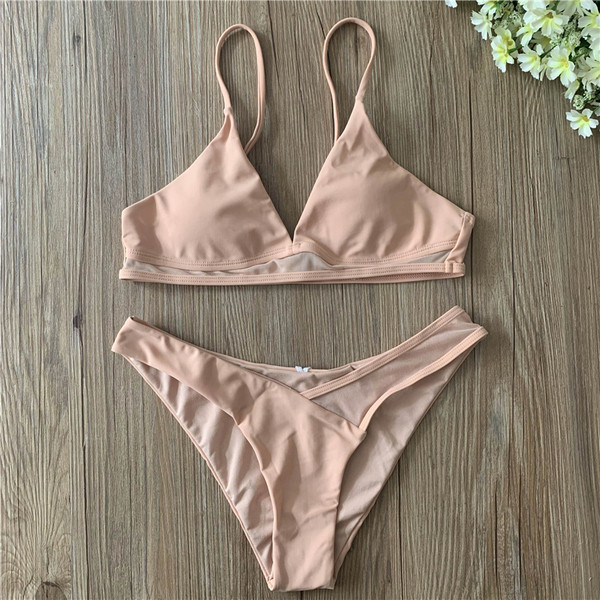 Model de costum de baie elegant, curat, în trei culori